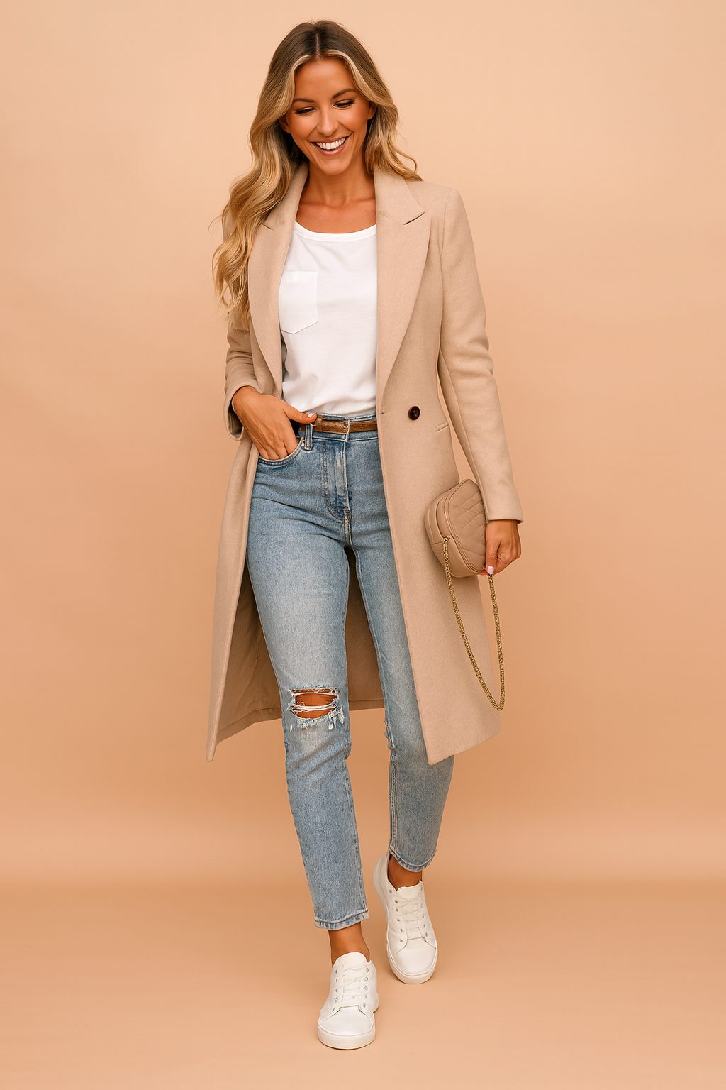 Caia | Double-Breasted Longline Blazer for Women