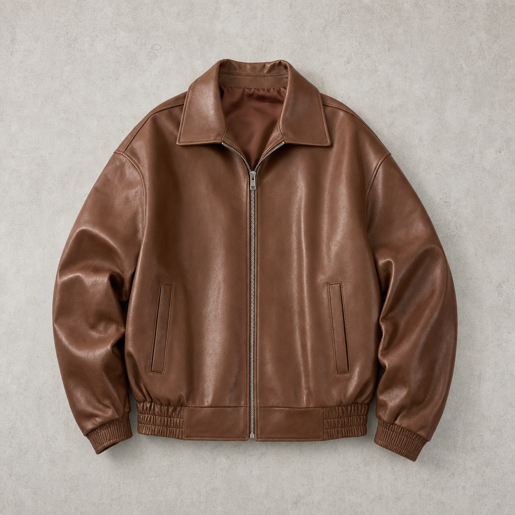 The Verona Leather Bomber Jacket