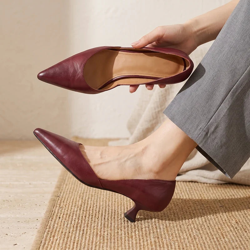 Margaux Pointed Kitten Heel Pumps