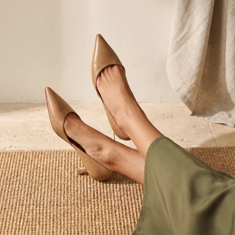 Margaux Pointed Kitten Heel Pumps