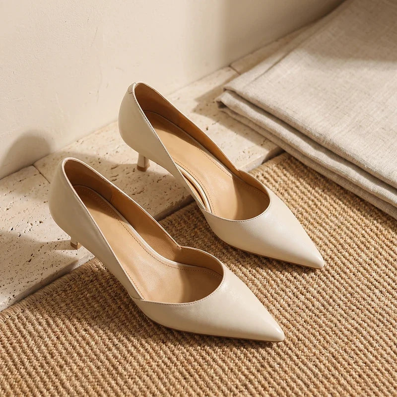 Margaux Pointed Kitten Heel Pumps