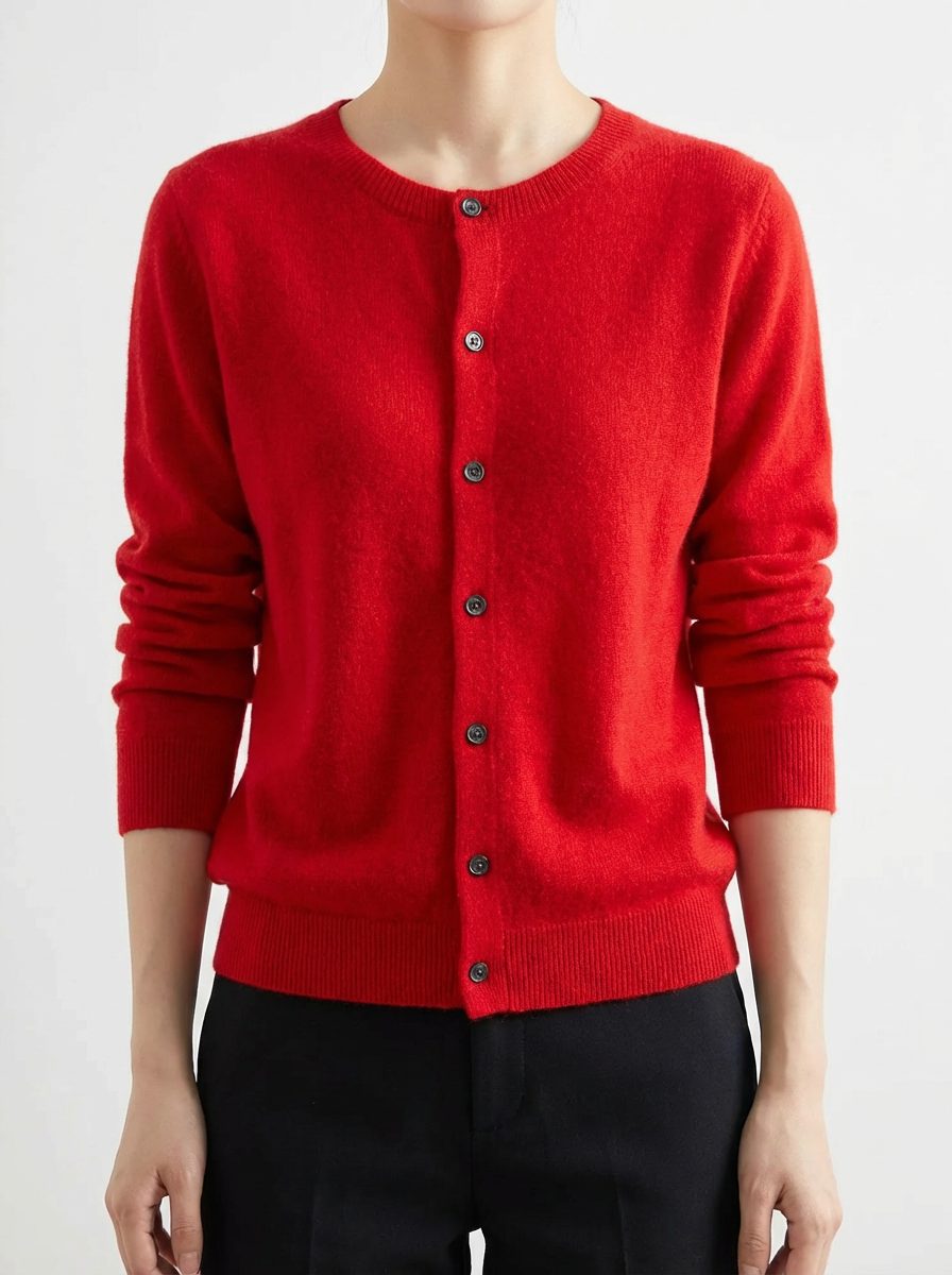 Carolina | Merino Wool Cardigan with Button-Down for Women