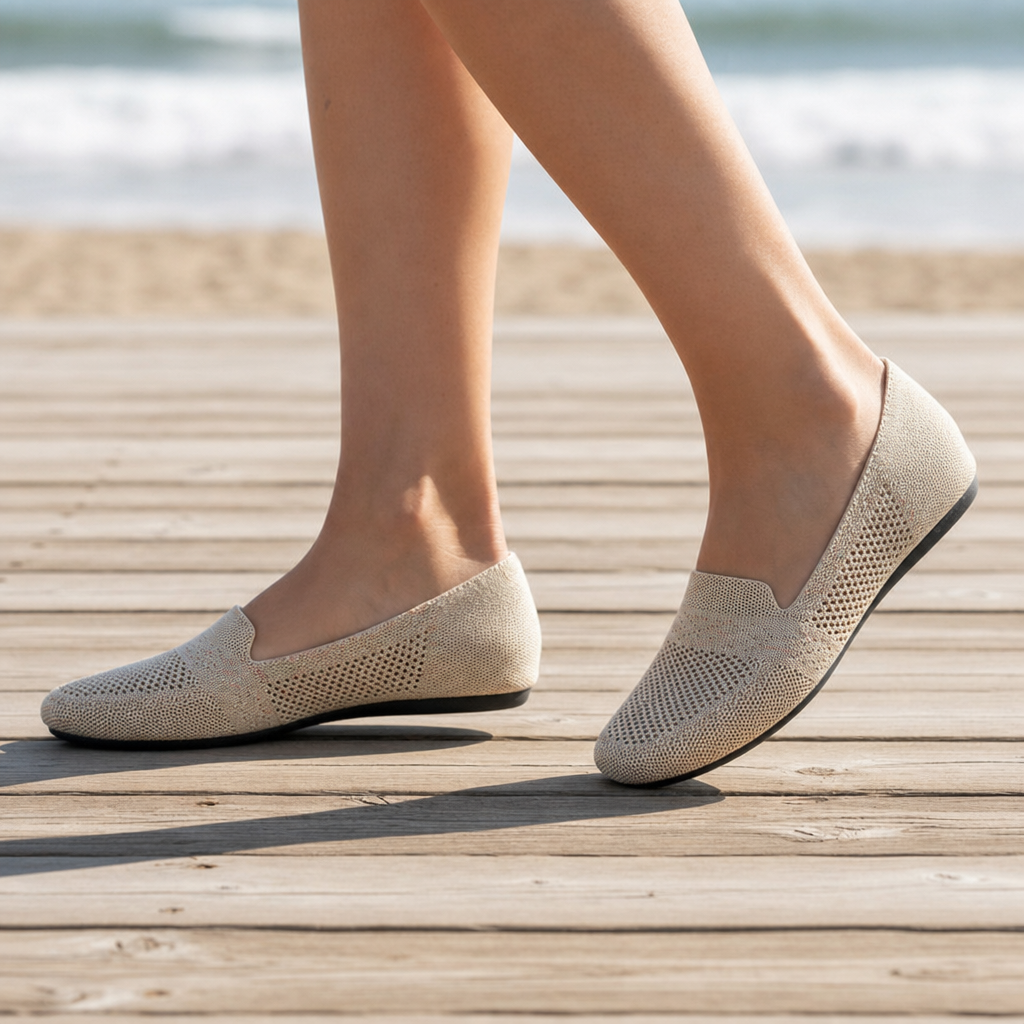 Cascais Orthopedic Knit Mesh Flats