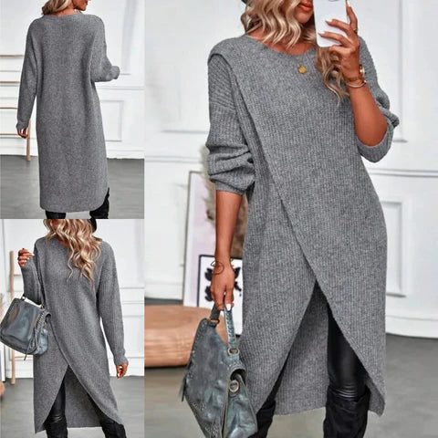 Cassandra | Oversized Ribbed Knit Long Cardigan for Women