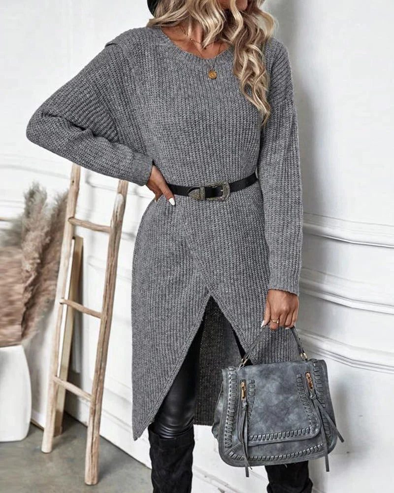 Cassandra | Oversized Ribbed Knit Long Cardigan for Women