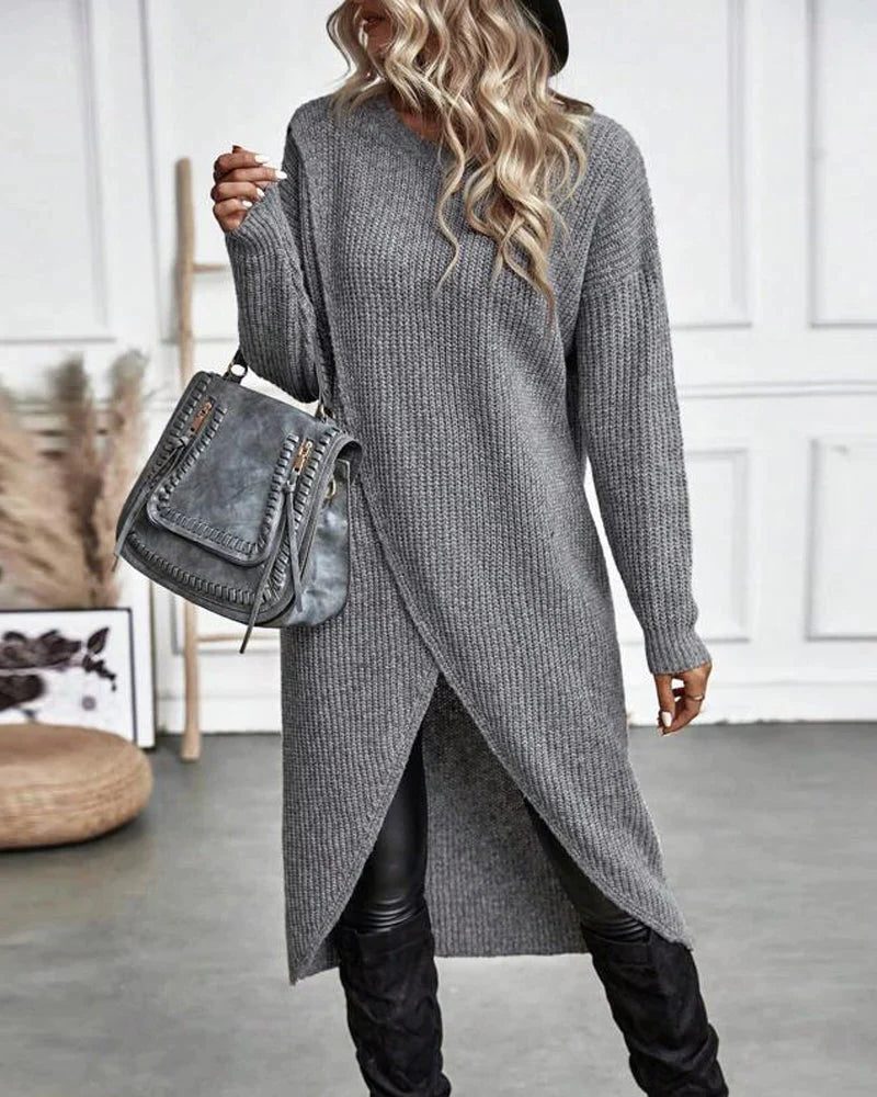 Cassandra | Oversized Ribbed Knit Long Cardigan for Women