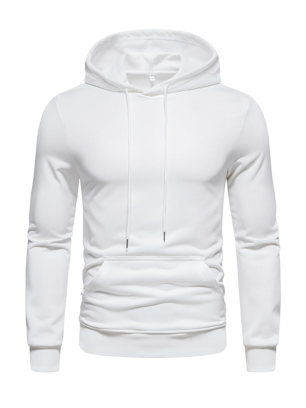 SOLID DRAWSTRING HOODIE FOR MEN