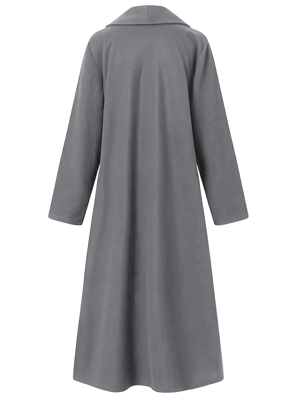 Women's Longline Open Front Coat with Flowing Drape