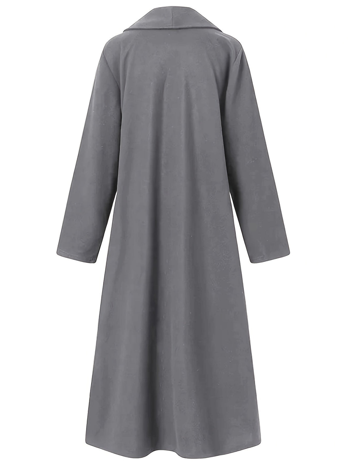 Women's Longline Open Front Coat with Flowing Drape