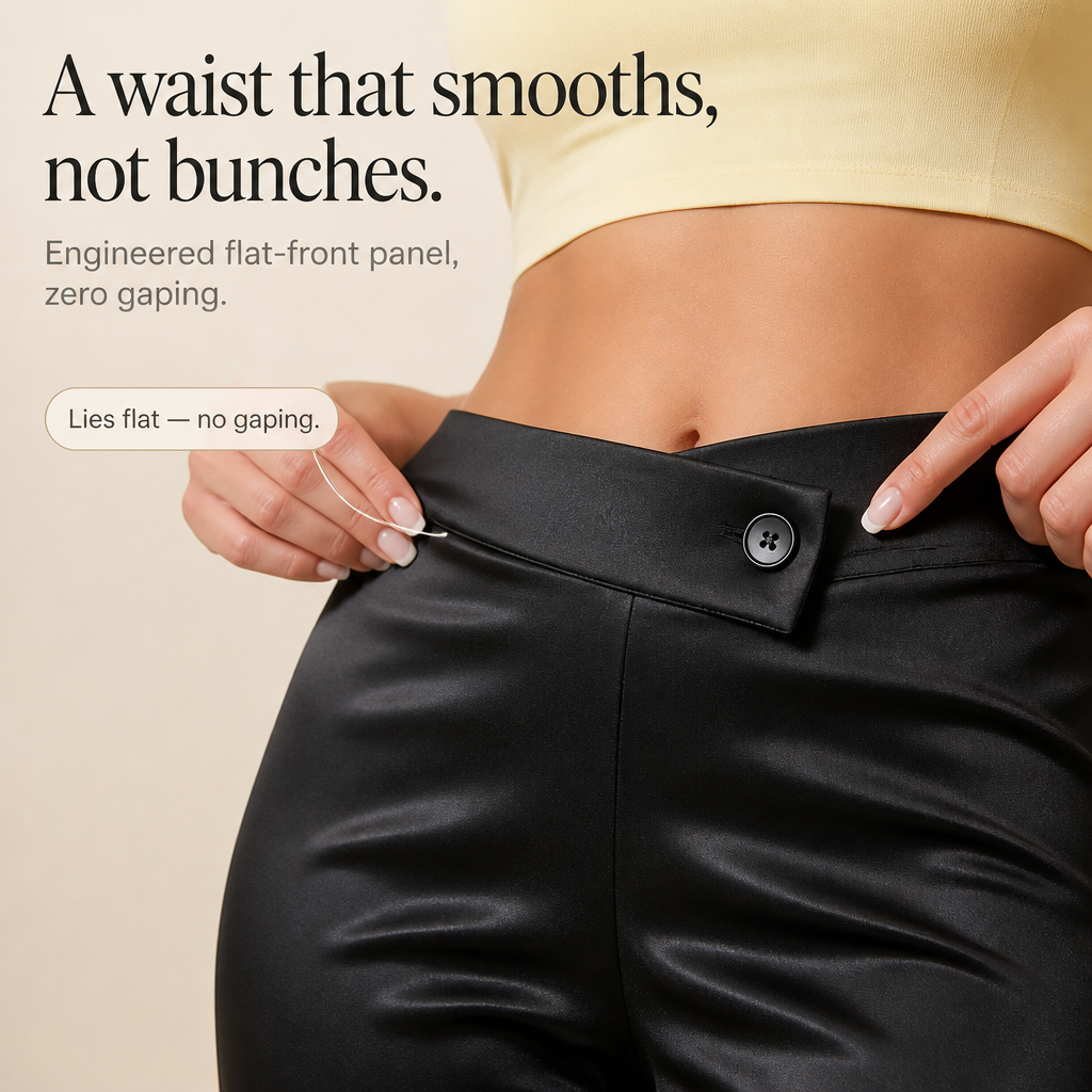 Sorella – Asymmetrical High-Waisted Wide-Leg Satin Pants