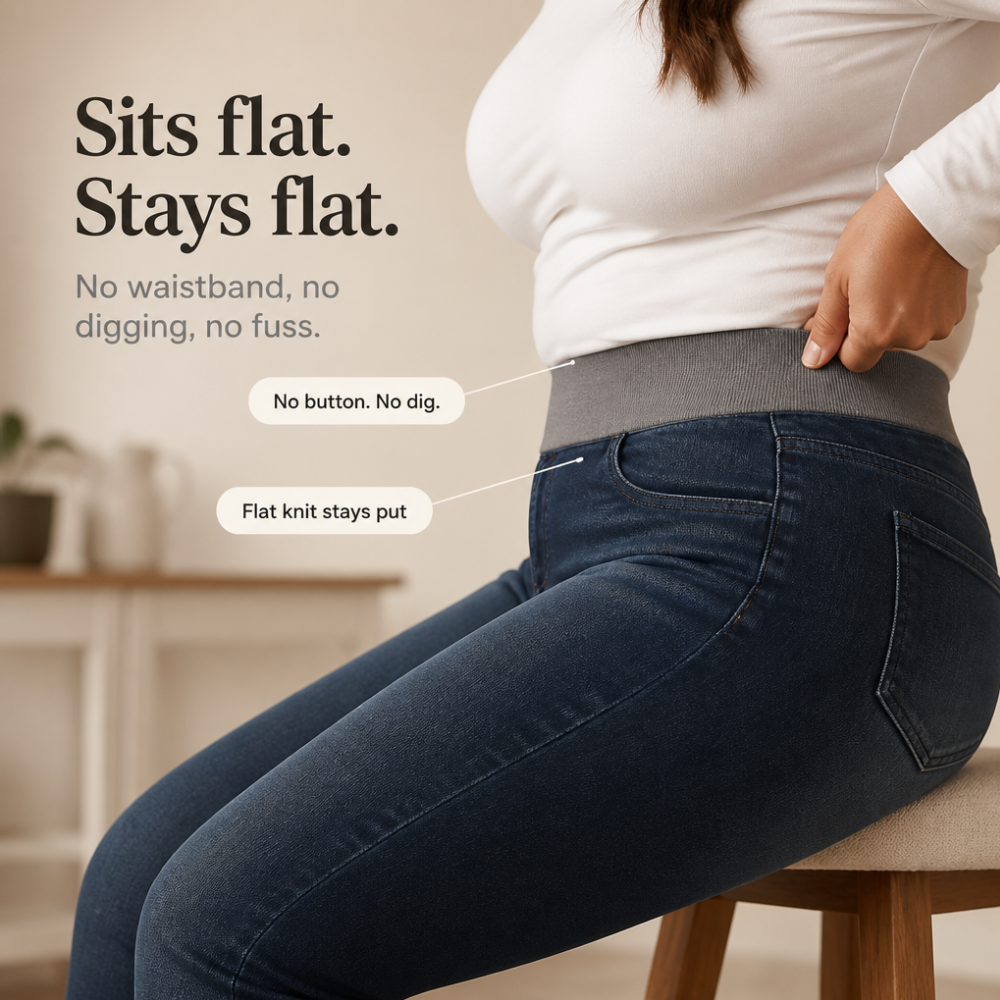 EaseForm – High-Rise Pull-On Stretch Jeans