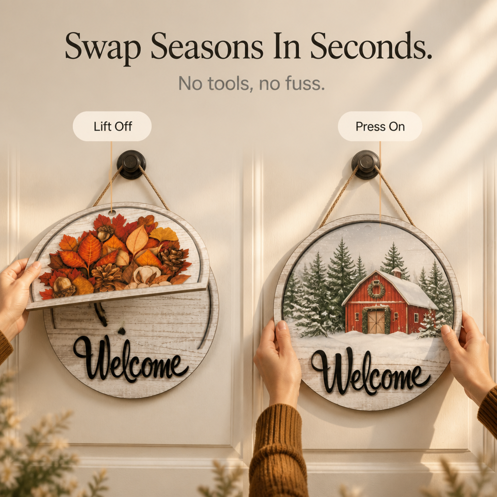 Porchful – Magnetic Seasonal Insert Welcome Sign