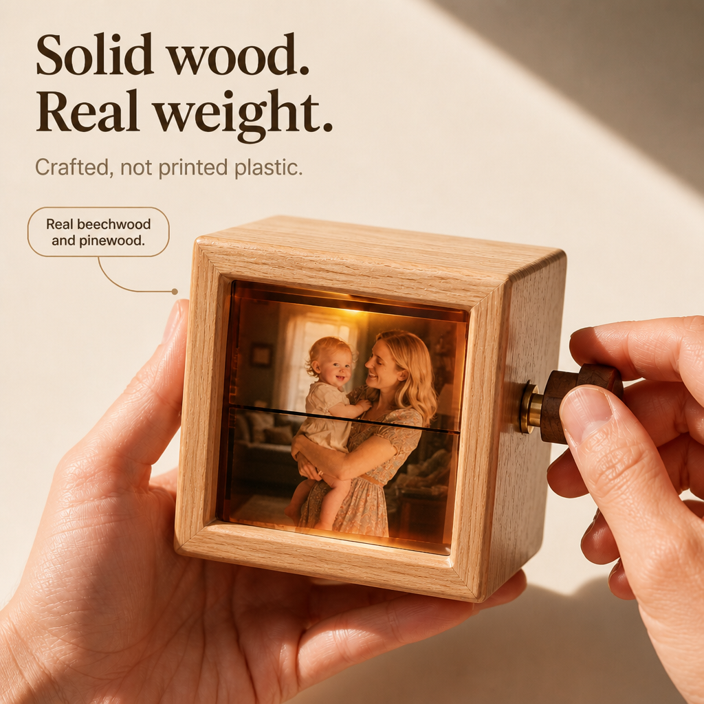 Memory Turn – Hand-Cranked Illuminated Photo Box