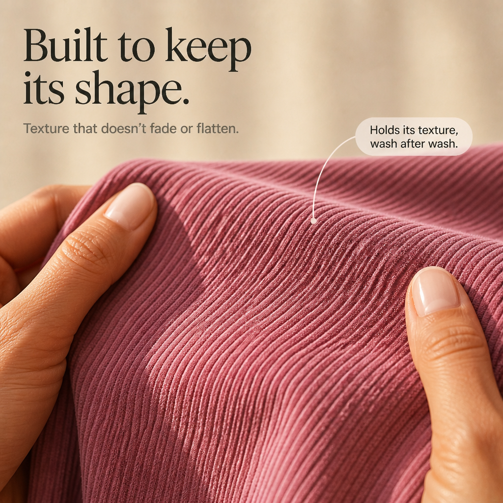 Cordelle – Oversized Corduroy-Look Button-Up Shirt