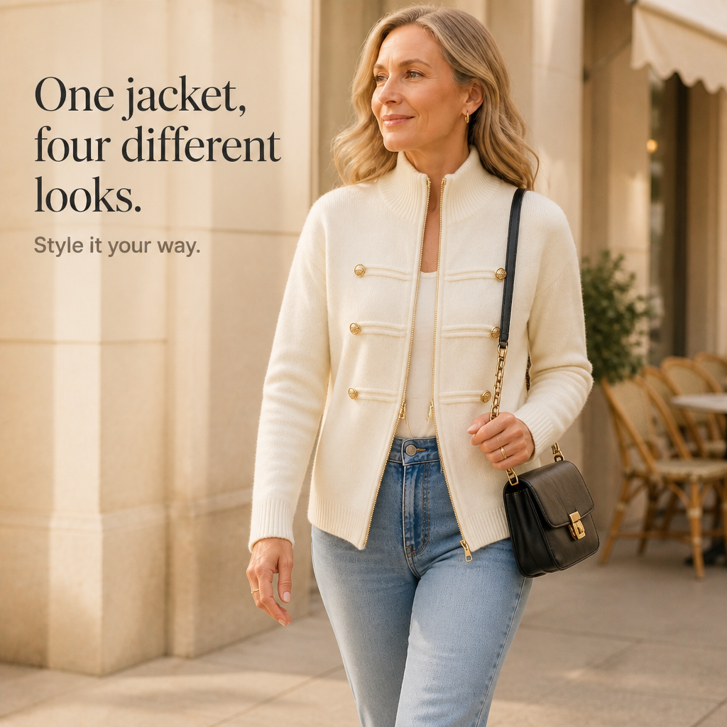 Zipelle – Two-Way Zip Sweater Jacket