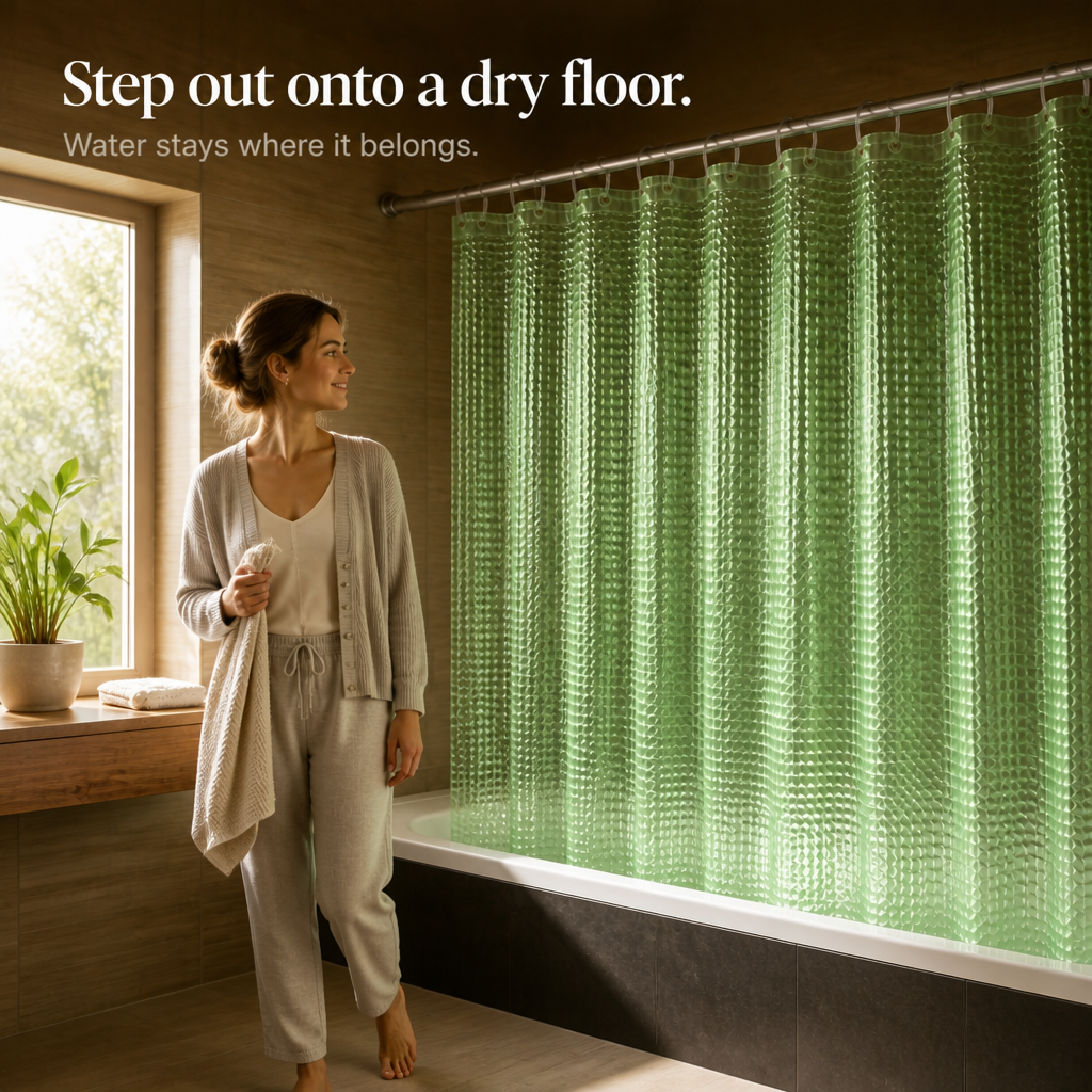 Dryhaven – 3D Embossed Shower Curtain