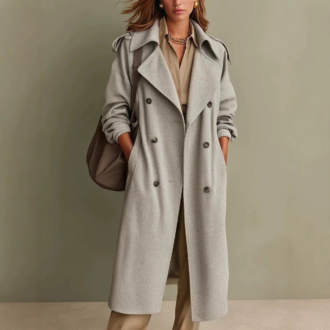 Chelsea - Women's Double-Breasted Longline Coat