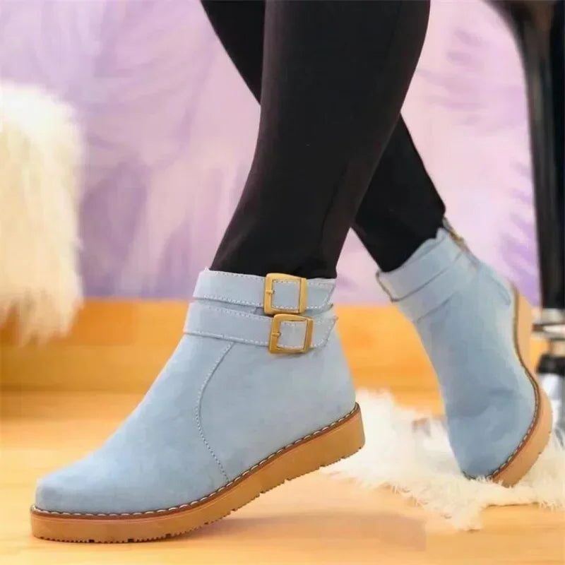 Citlali | Platform Ankle Boots with Buckle Straps for Women