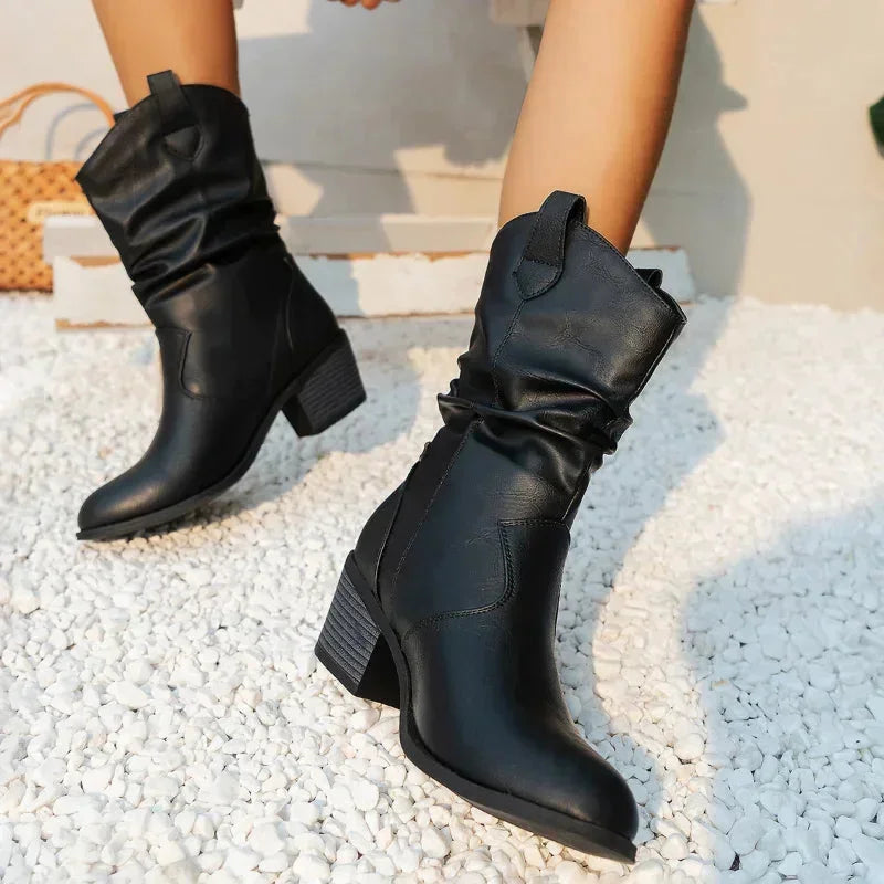 Classic mid-calf western boots
