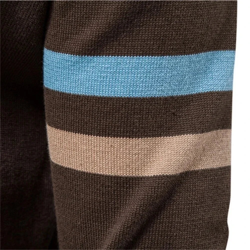 Women's colorblock knit zip-up cardigan with ribbed cuffs and hem