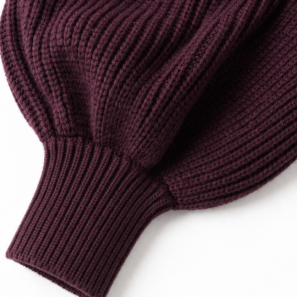 Lantera – Textured Lantern-Sleeve Zip-Up Knit Cardigan