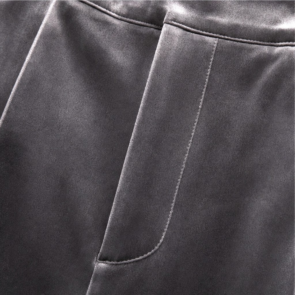 Wearbella – Velvet High-Waisted Wide-Leg Trousers