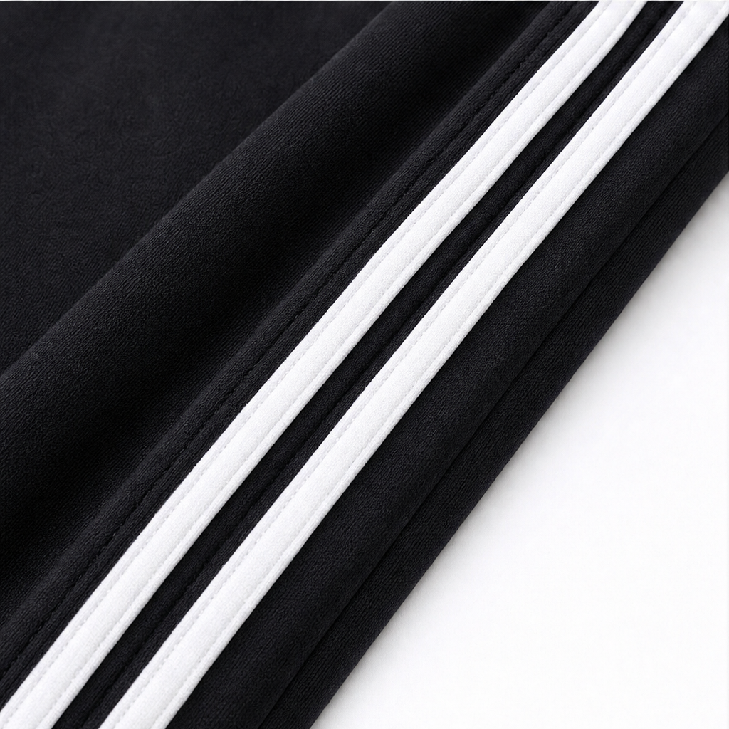 Wearbella – Contrast-Stripe High-Waisted Wide-Leg Loungewear Set