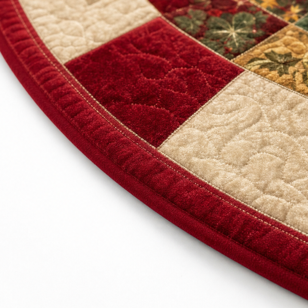 Merry Mirage – 3D Swirl Quilted Christmas Rug