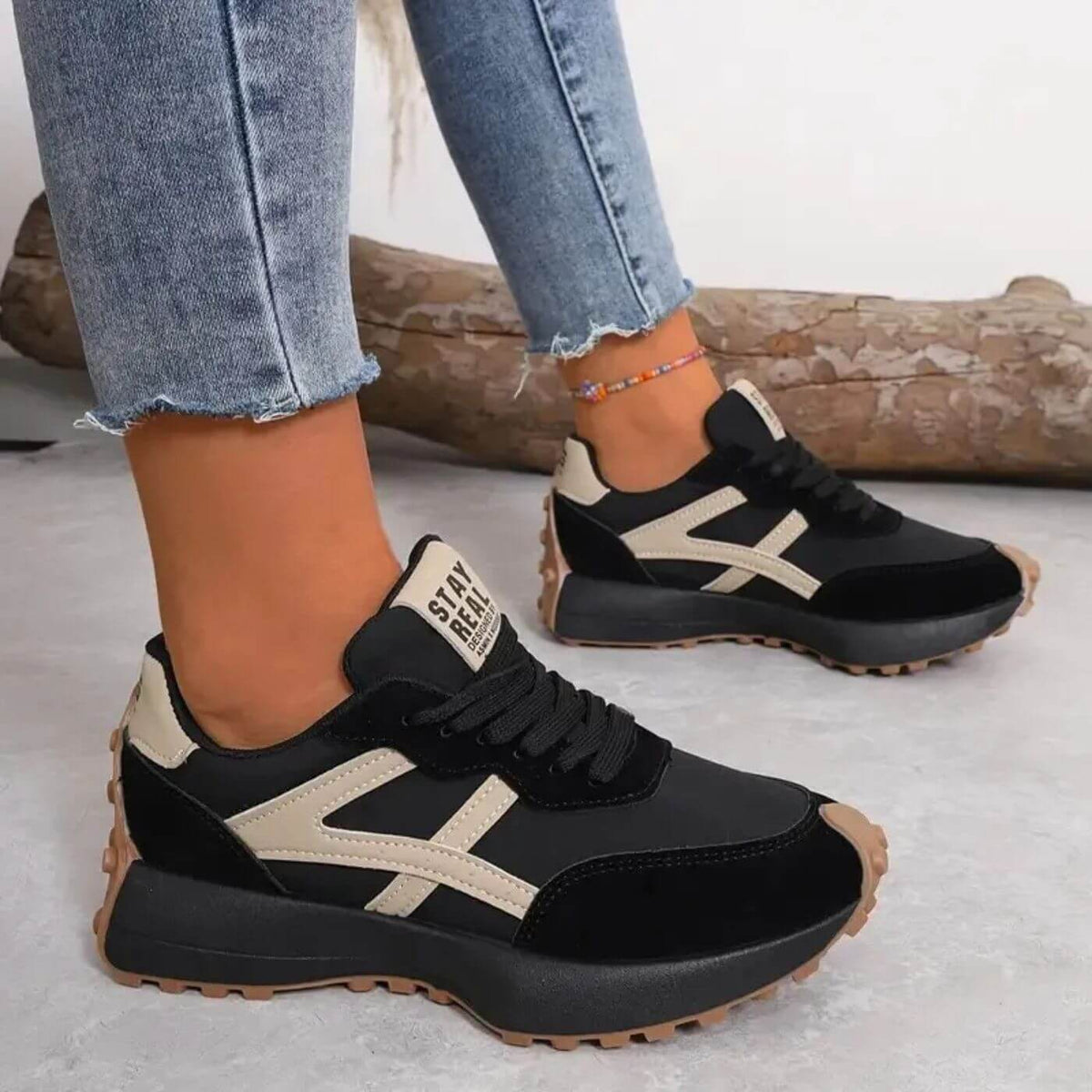 Women's Orthopedic Sneakers with Non-Slip Sole and Pressure-Relieving Insole
