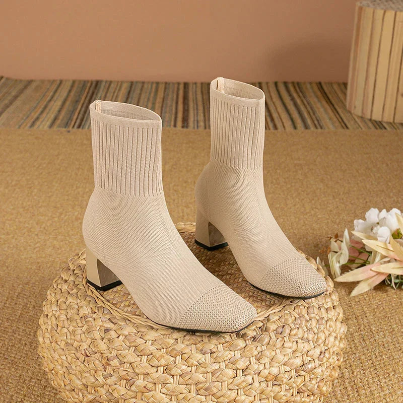 Women's High-Heeled Boots with Ergonomic Heel and Sleek Shape