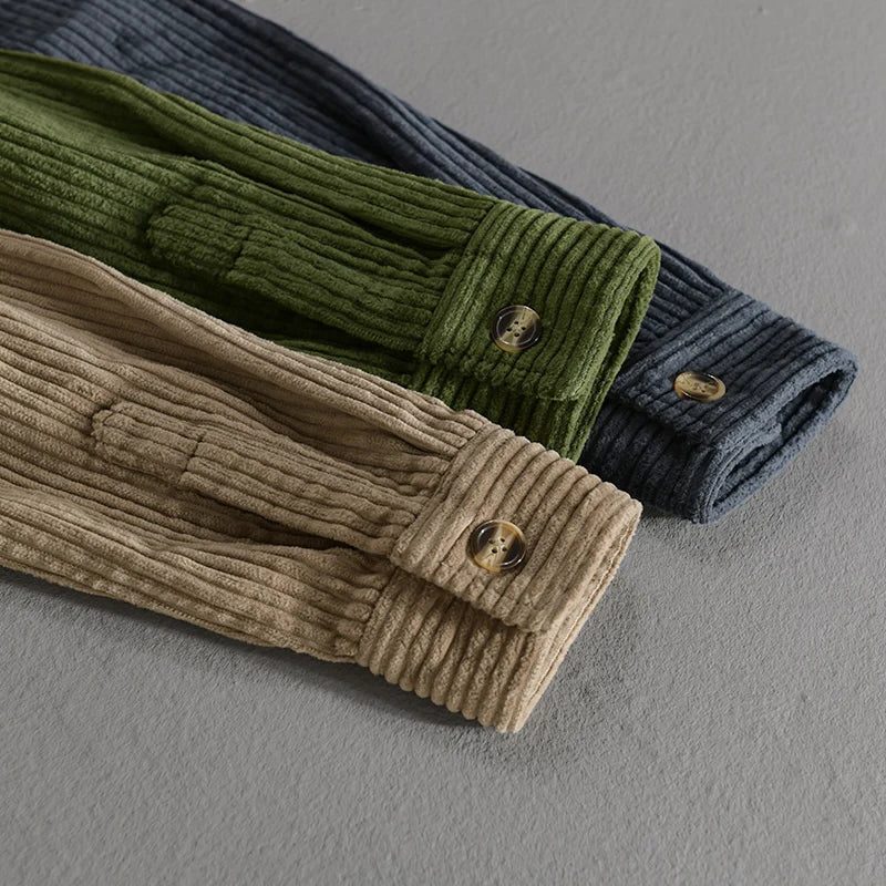 Corduroy Button-Down Shirt for Men