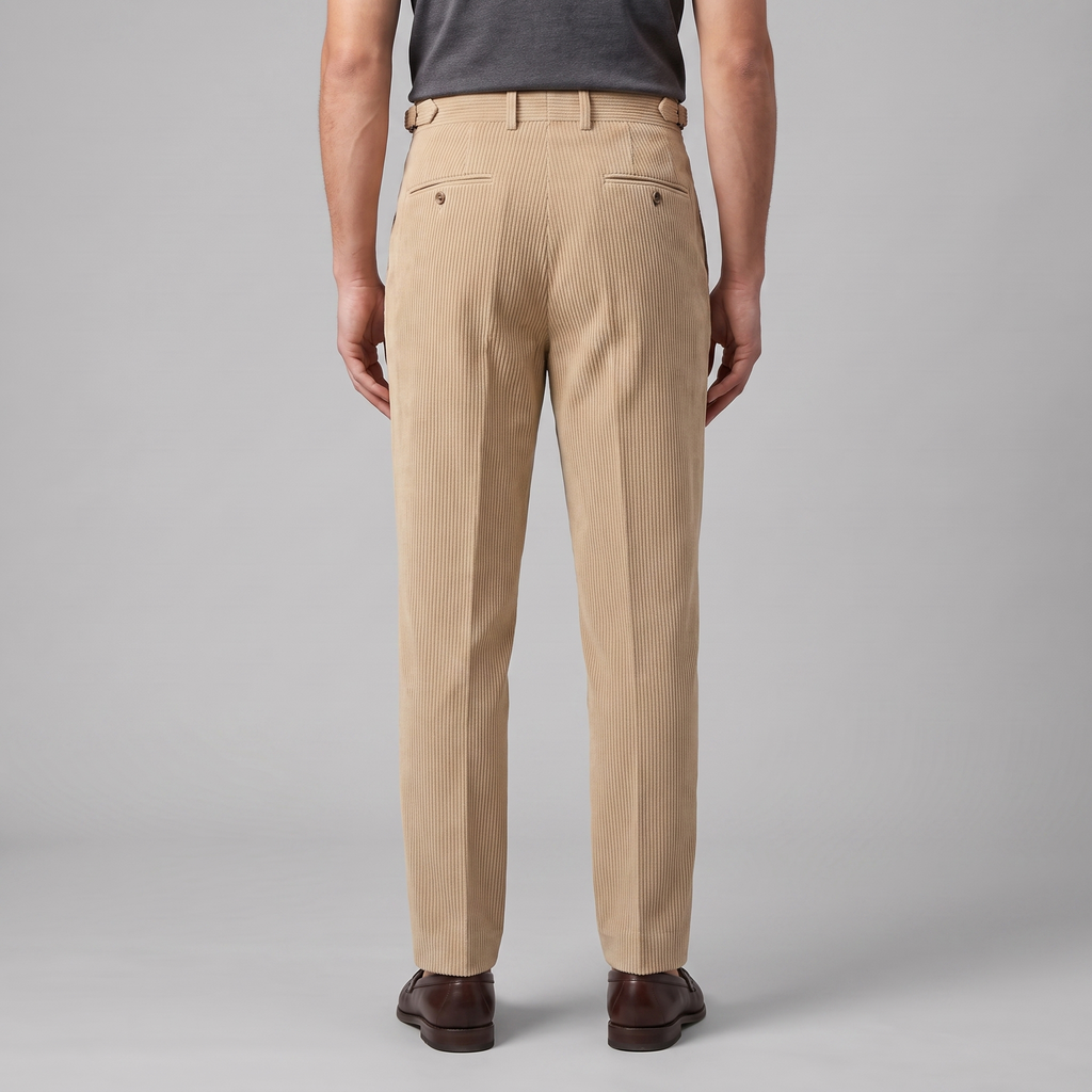 PLEATED CORDUROY TROUSERS FOR MEN