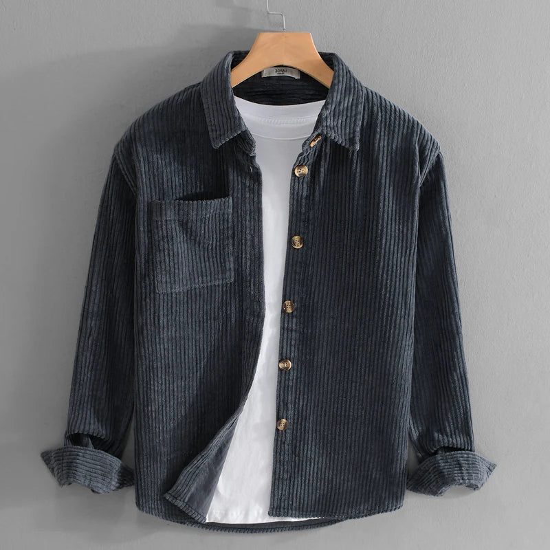 Corduroy Relaxed Fit Overshirt for Men