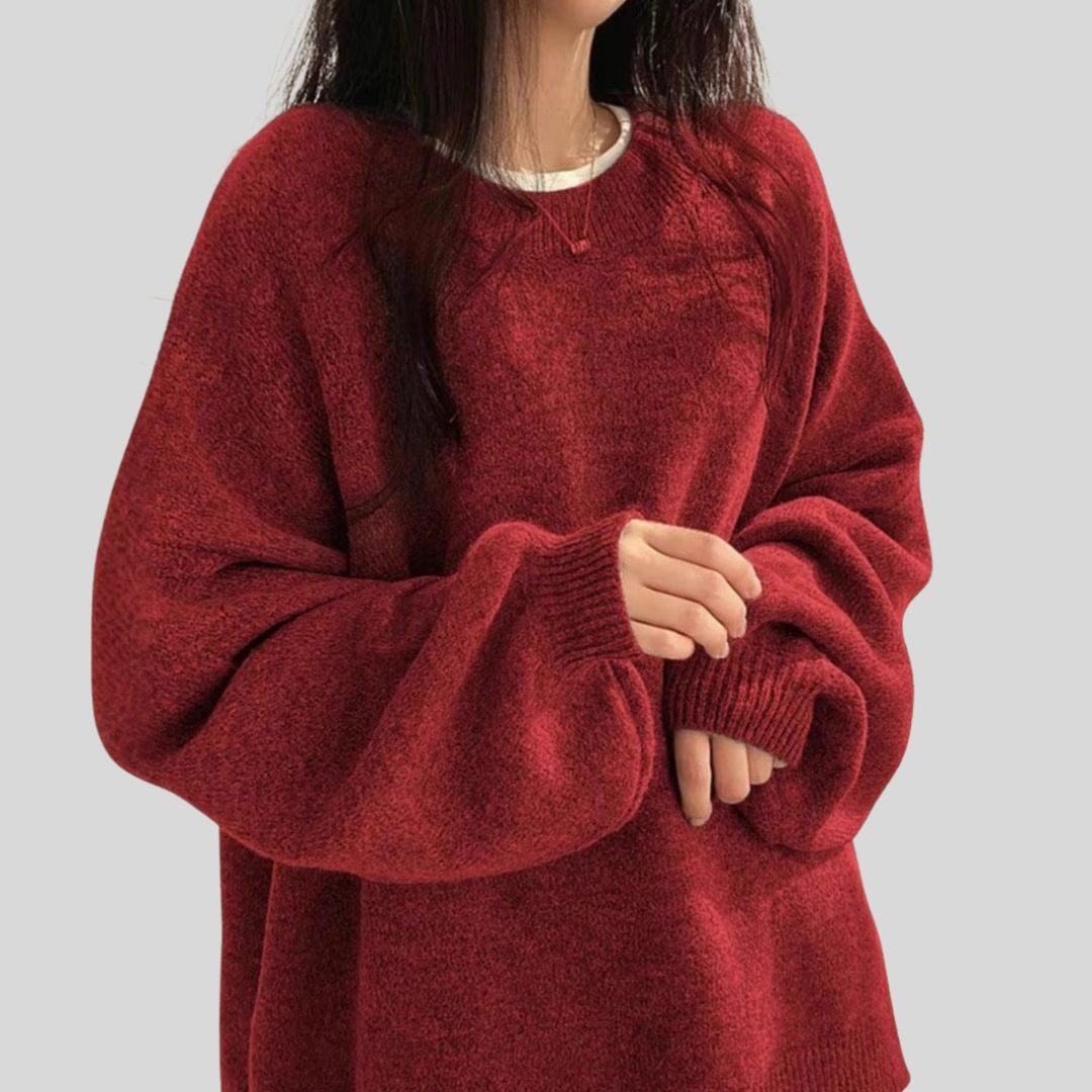 Celine | Oversized Sweater with Crew Neck for Women