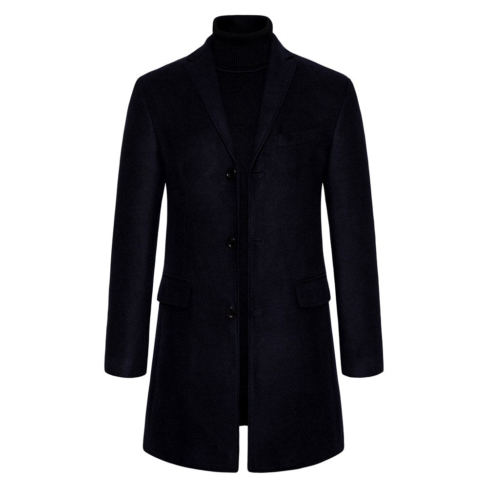 Crispin - Men's Wool Tailored Knee-Length Coat