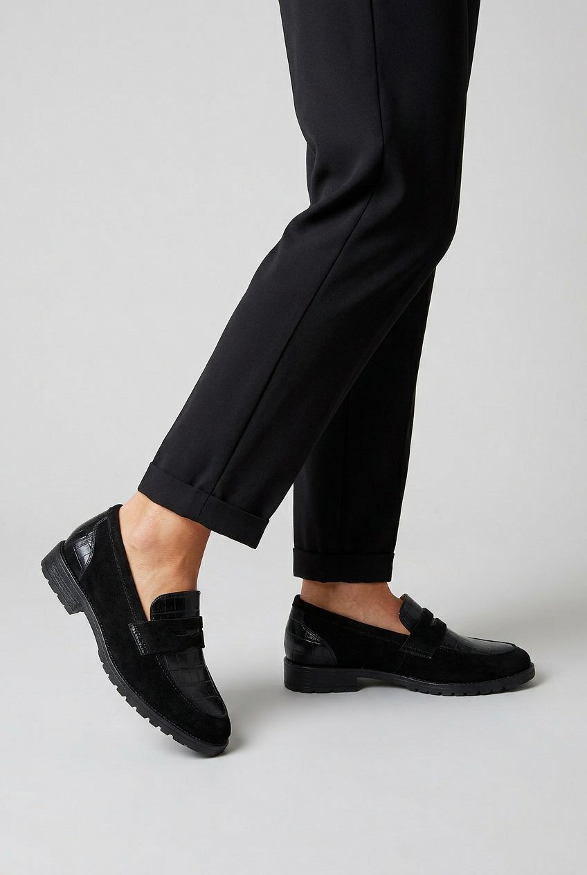 Ilaria | Croc-Embossed Slip-On Loafers for Women