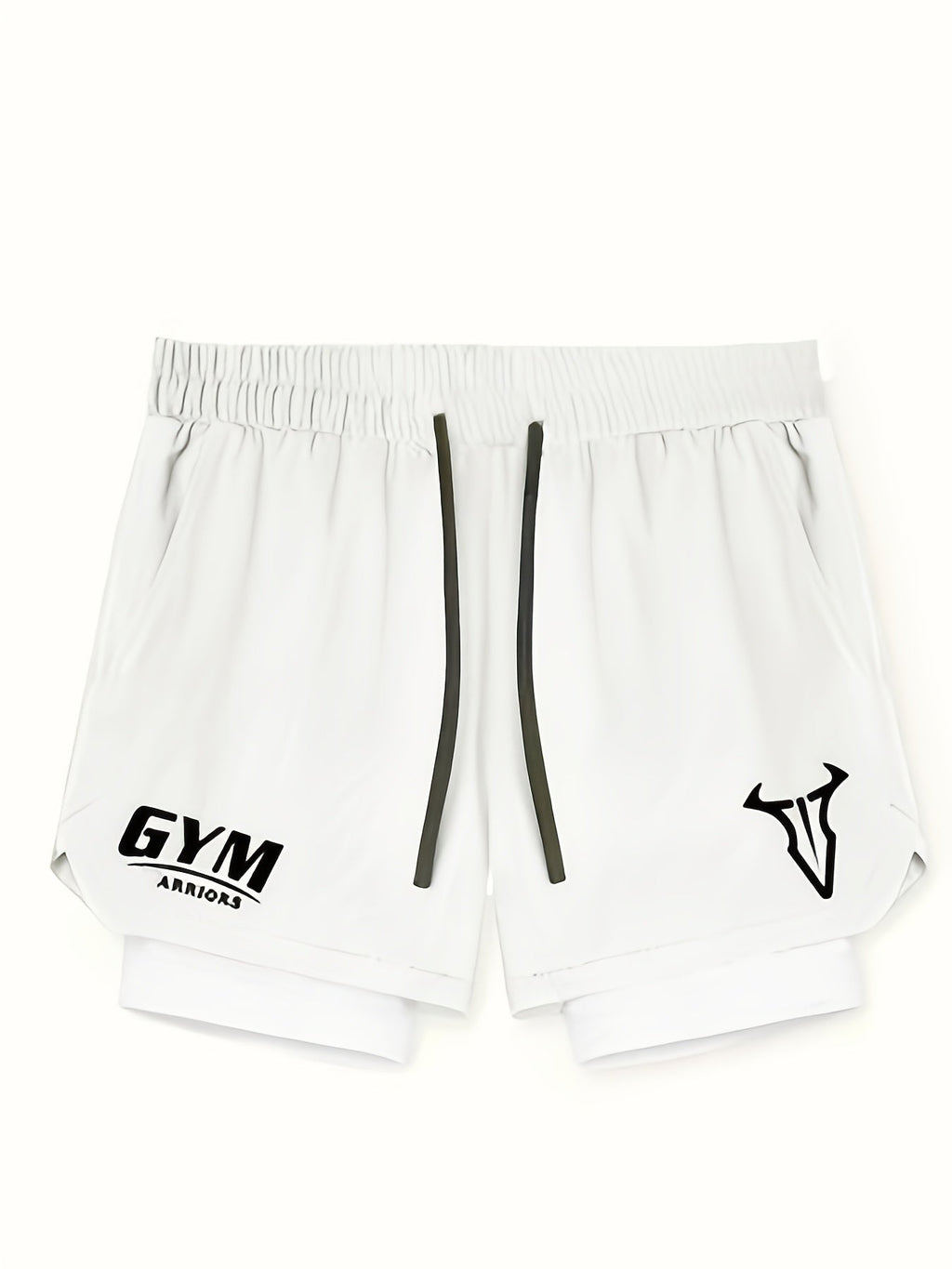 Montarello Men's 2-in-1 Compression Lined Gym Shorts with Zip Pocket