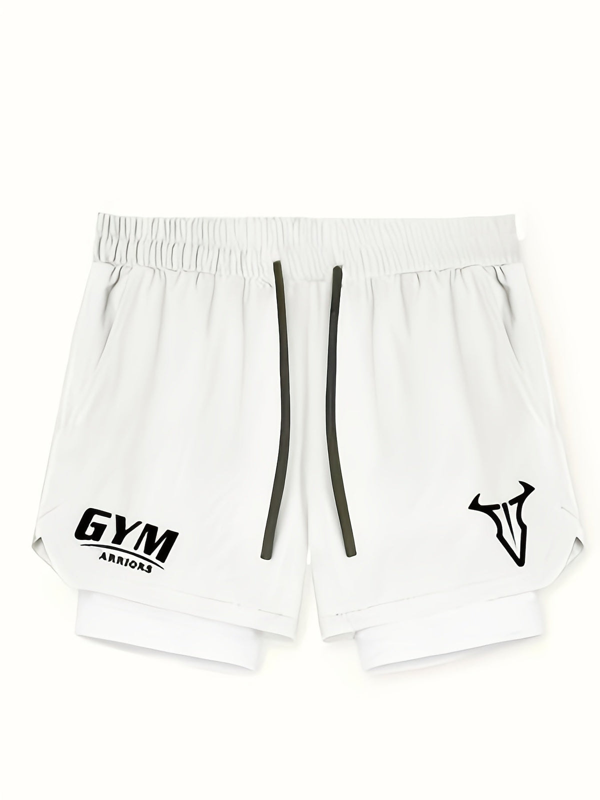 Montarello Men's 2-in-1 Compression Lined Gym Shorts with Zip Pocket