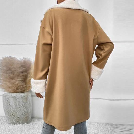 Women's Sherpa-Lined Trench Coat Double-Breasted