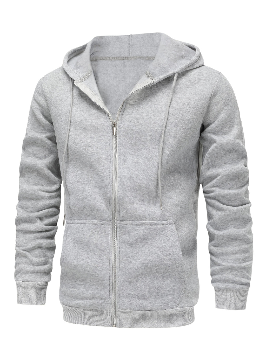 SOLID ZIP HOODIE FOR MEN