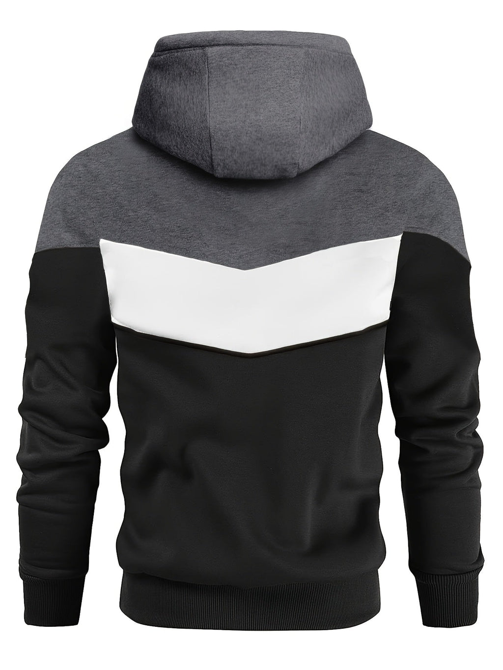 COLOR BLOCK KNIT HOODIE FOR MEN