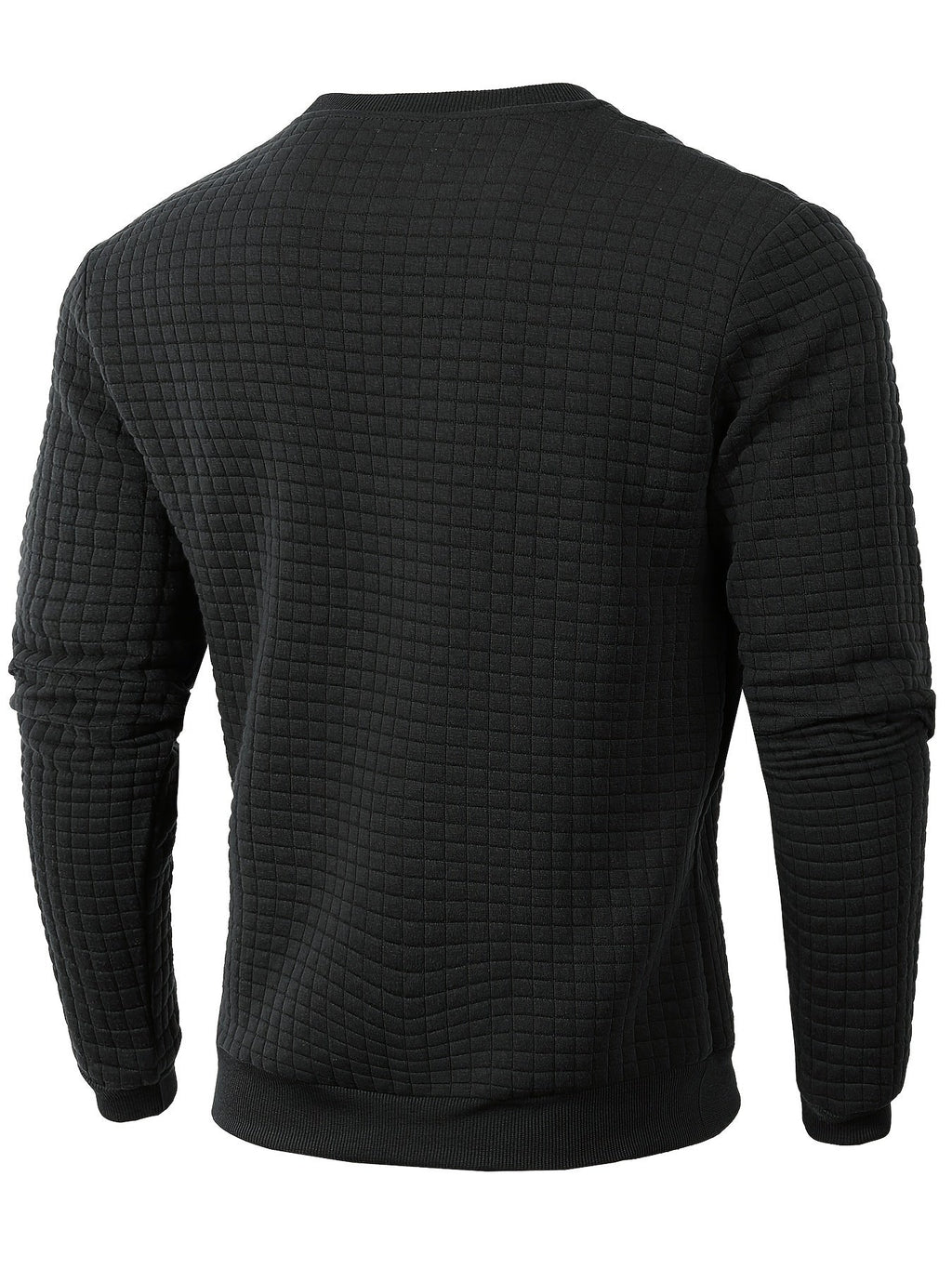PLAID CREW NECK SWEATSHIRT FOR MEN