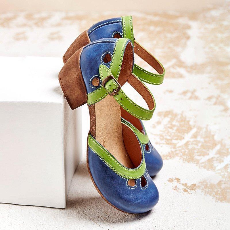 Women's Orthopedic Low Heel Sandals with Adjustable Straps and Cushioning