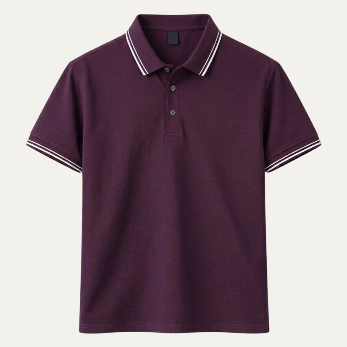 Montarello Men's Piqué Cotton Short-Sleeve Polo Shirt Contrast Trim