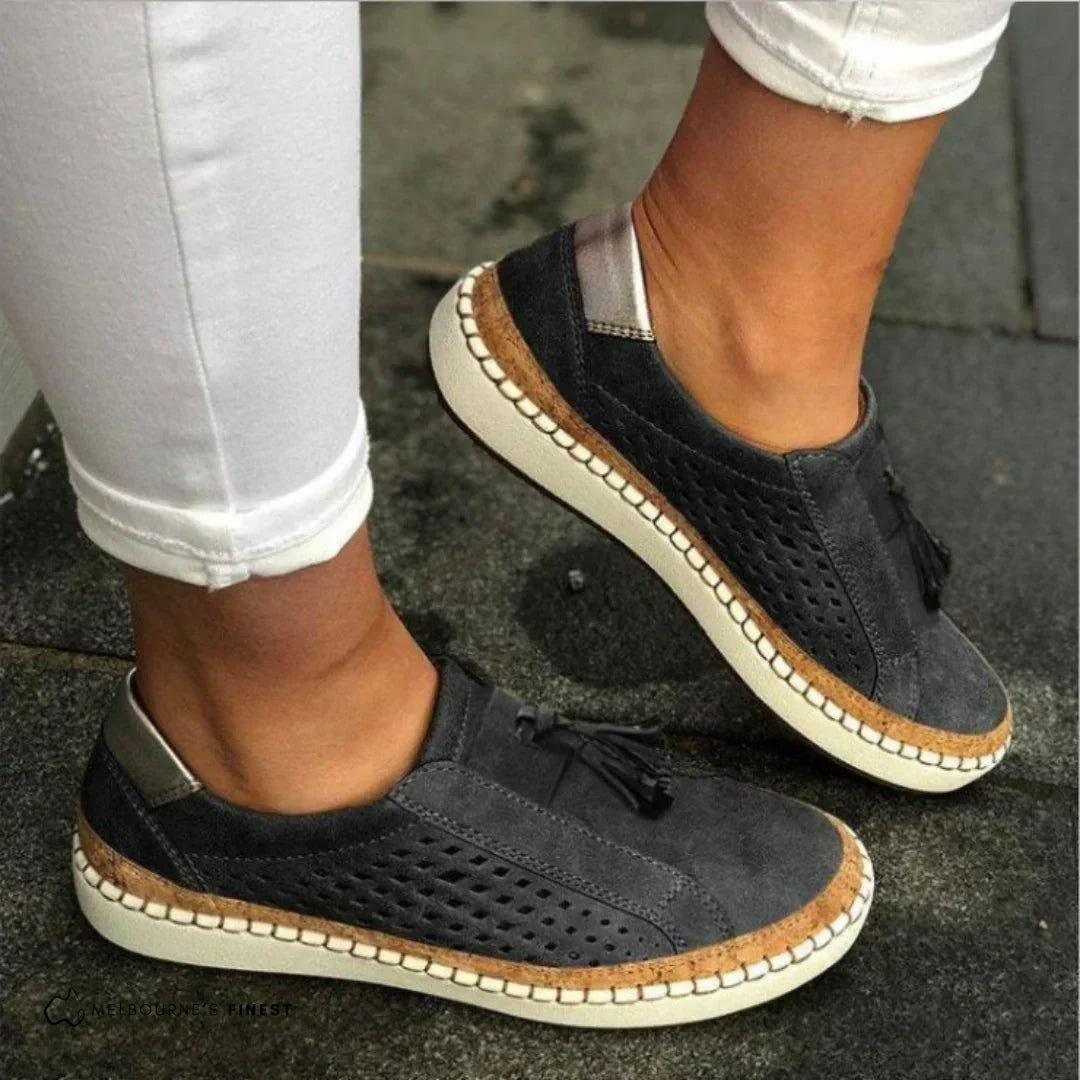 Women's Orthopedic Slip-On Sneakers with Cushioned Insole and Ergonomic Sole