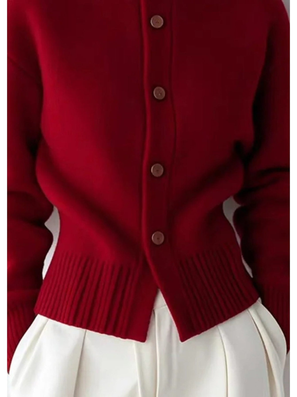 Dior | Ribbed Knit Button Cardigan with Roll Neck for Women