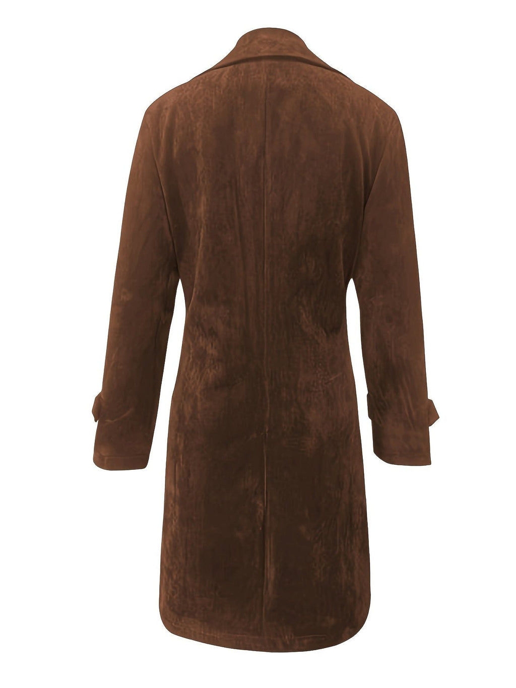 Dolcetta | Suede Long Coat with Lapel Collar for Women