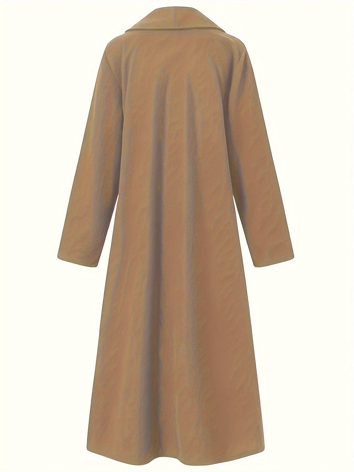 Women's Longline Open Front Coat with Flowing Drape