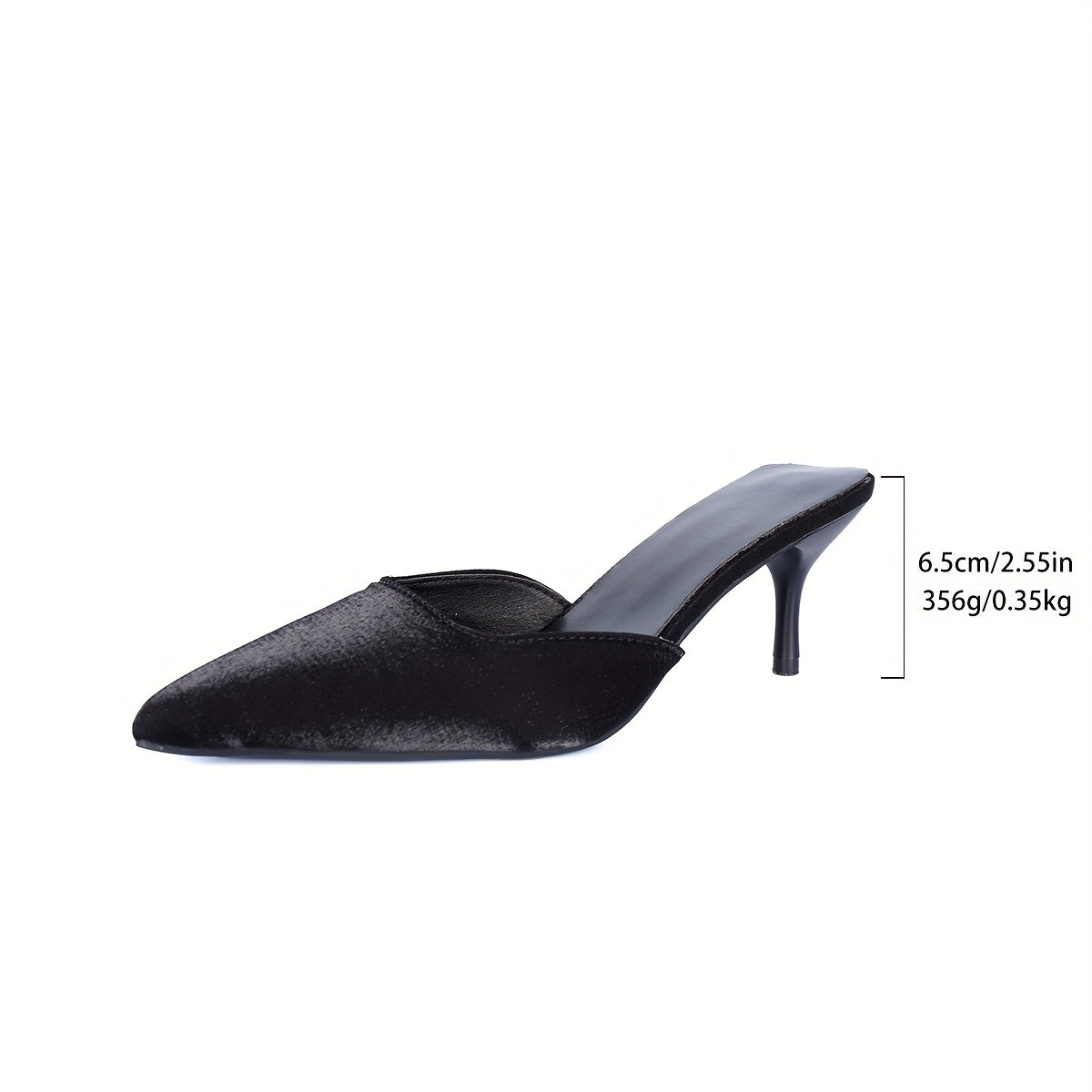 Women's Leather Pointed-Toe Mules with Stiletto Heel and Open-Back Design