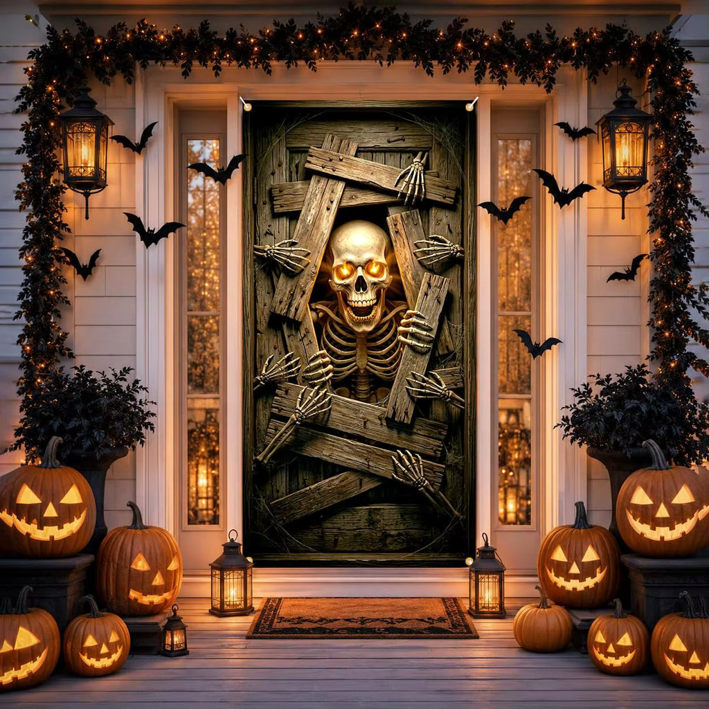 Halloween's Glowing Eyes Door Banner (90x180 cm)